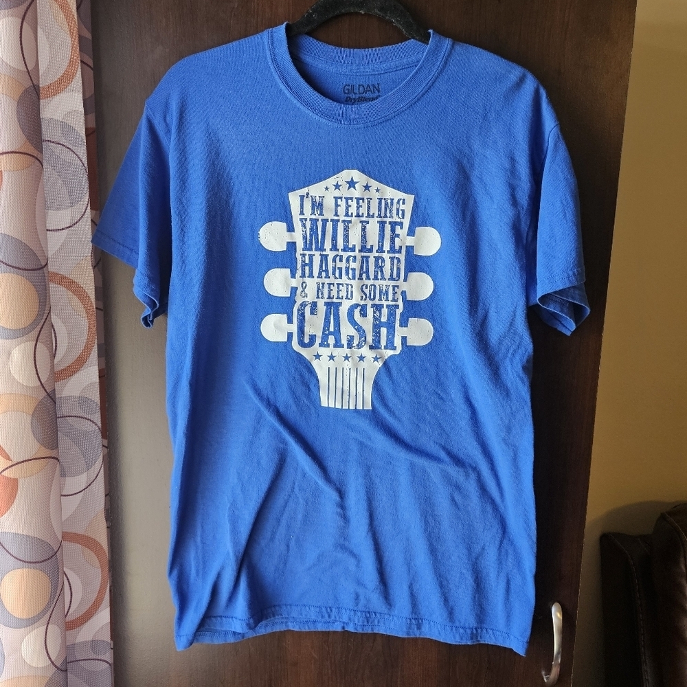Gildan DryBlend Blue Tee With Country Music Design